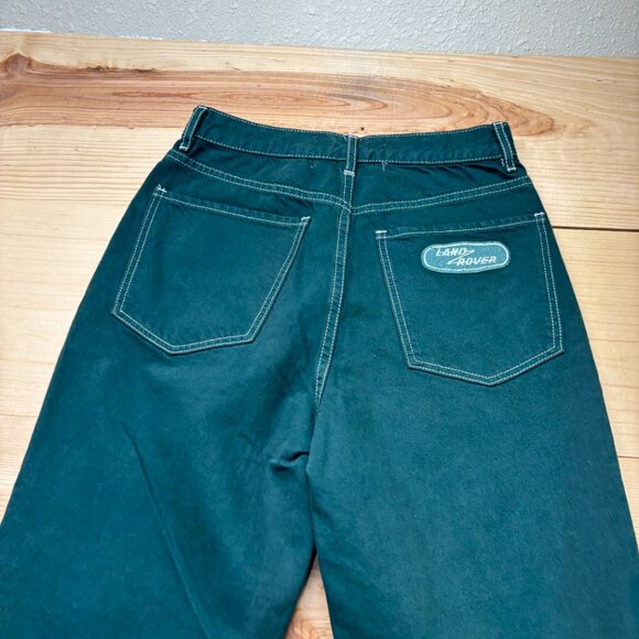 PacSun Land Rover Jeans Womens 26 Green Denim Button Fly Straight 26x30 - Picture 9 of 11